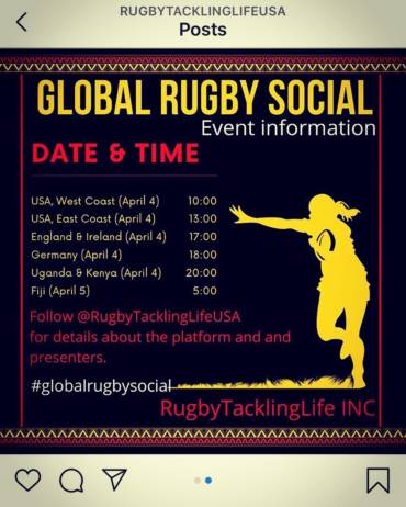 Saturday is still a Rugby day. Save the date.